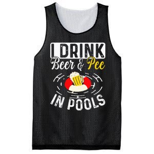 Cool I Drink Beer And Pee In Pools Funny Swimmer Drink Gift Mesh Reversible Basketball Jersey Tank