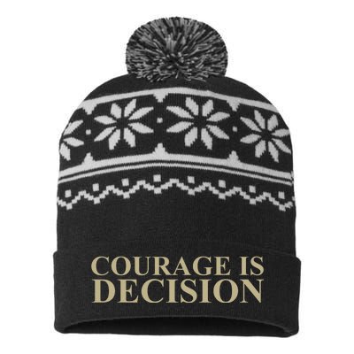 Courage Is Decision USA-Made Snowflake Beanie