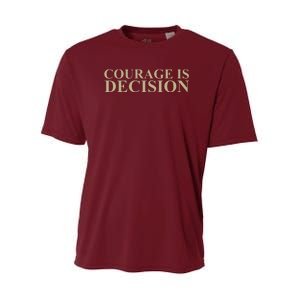 Courage Is Decision Youth Performance Sprint T-Shirt