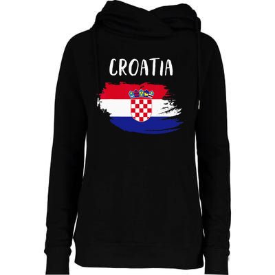 Croatia indepedence day croatia flag Womens Funnel Neck Pullover Hood