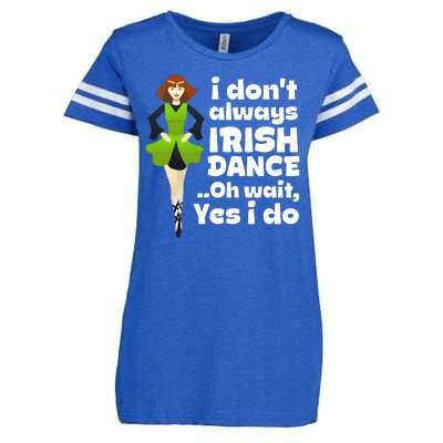 Cute Irish Dance Saint Patricks Day Shamrock Dancing Gift Enza Ladies Jersey Football T-Shirt