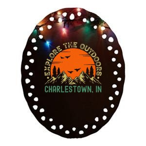 Charlestown Indiana Explore The Outdoors Ceramic Oval Ornament