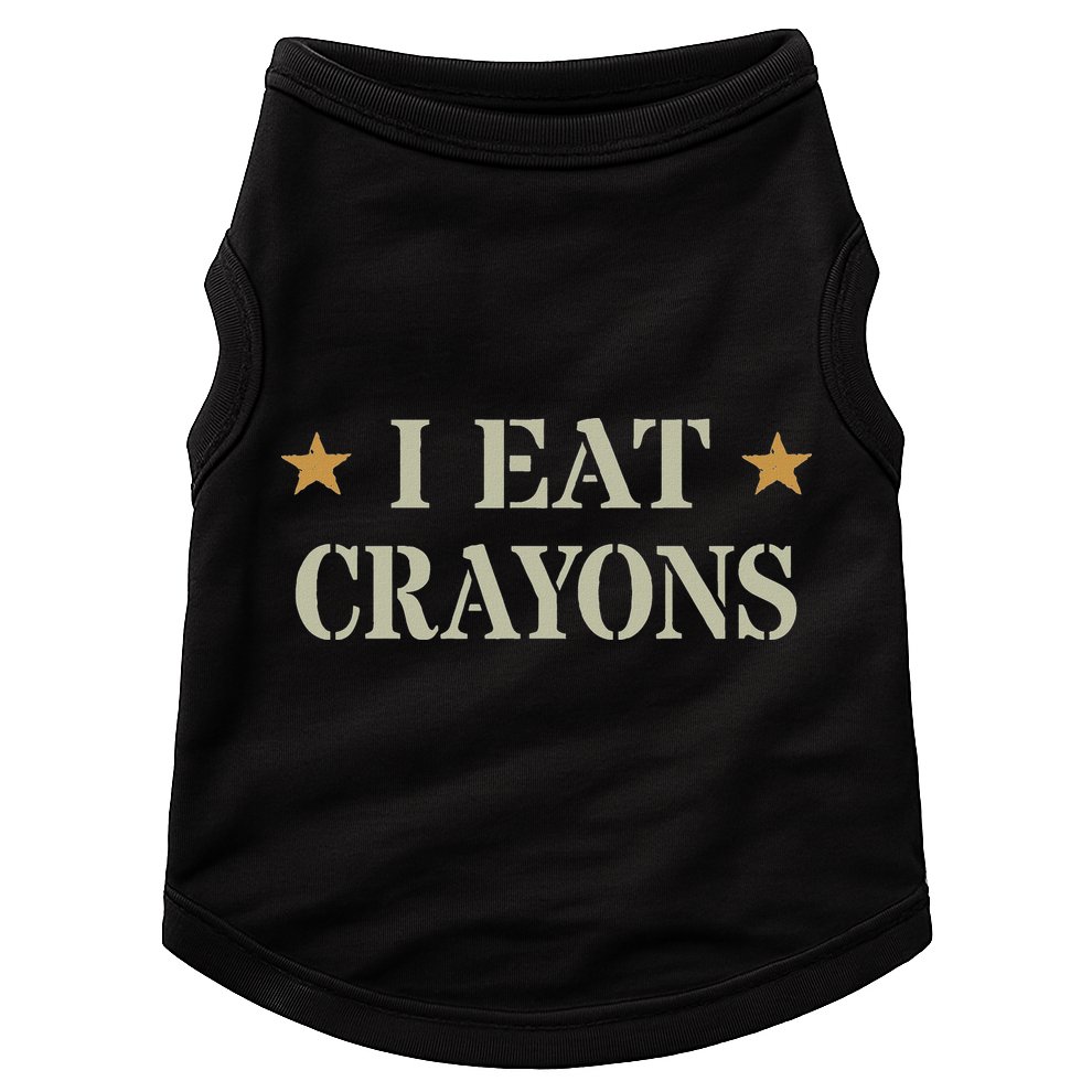 Cute I Eat Crayons Proud Eater Officer Squad Military Corp Doggie Tank