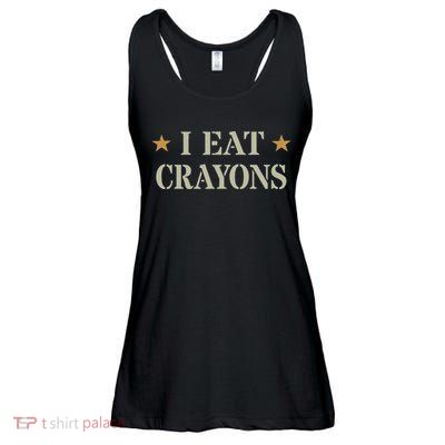 Cute I Eat Crayons Proud Eater Officer Squad Military Corp Ladies Essential Flowy Tank