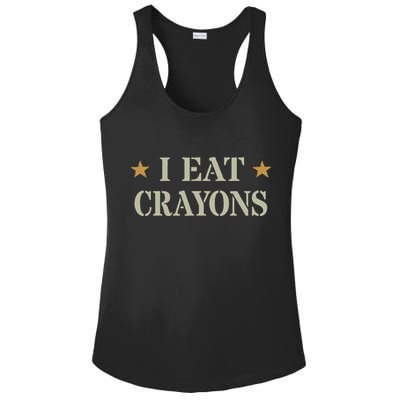 Cute I Eat Crayons Proud Eater Officer Squad Military Corp Ladies PosiCharge Competitor Racerback Tank