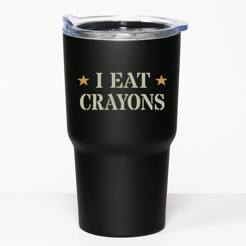 Cute I Eat Crayons Proud Eater Officer Squad Military Corp Tumbler