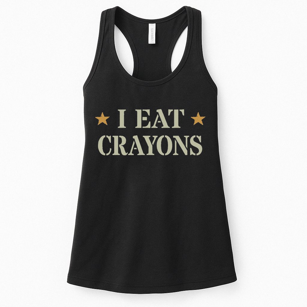 Cute I Eat Crayons Proud Eater Officer Squad Military Corp Womens Tank Top
