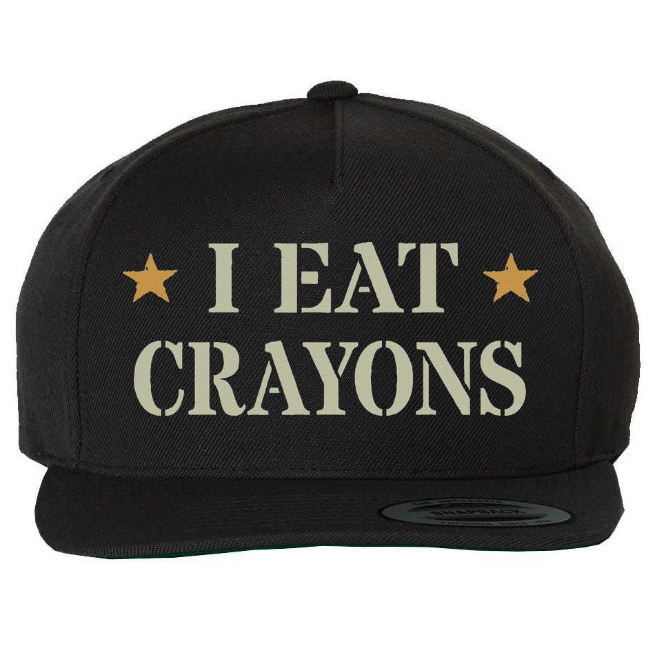 Cute I Eat Crayons Proud Eater Officer Squad Military Corp Wool Snapback Cap