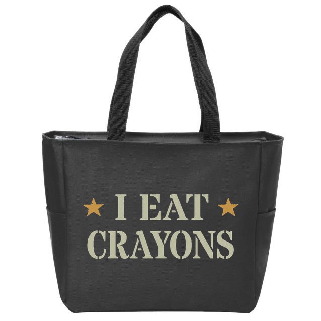 Cute I Eat Crayons Proud Eater Officer Squad Military Corp Zip Tote Bag
