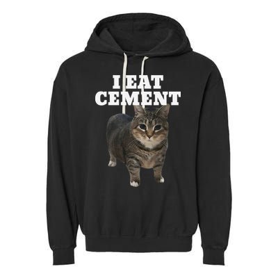 Cat I Eat Cement Garment-Dyed Fleece Hoodie
