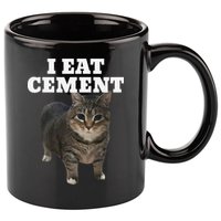 Cat I Eat Cement 11oz C Handle Ceramic Mug