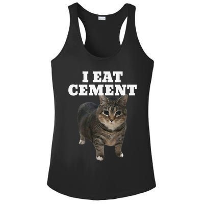 Cat I Eat Cement Ladies PosiCharge Competitor Racerback Tank