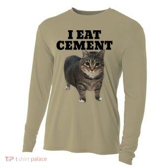 Cat I Eat Cement Cooling Performance Long Sleeve Crew