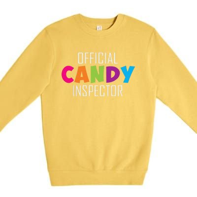 Candy Inspector Funny Halloween Candy Costume Premium Crewneck Sweatshirt