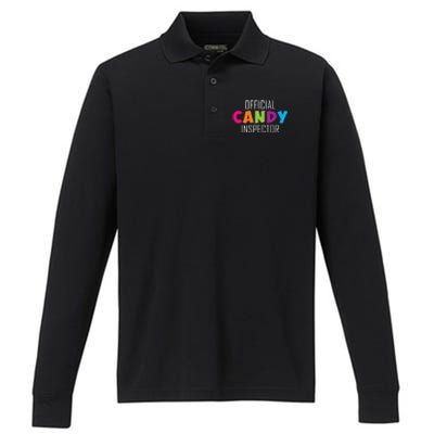 Candy Inspector Funny Halloween Candy Costume Performance Long Sleeve Polo