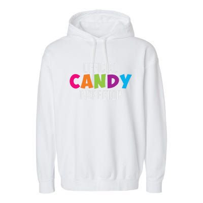 Candy Inspector Funny Halloween Candy Costume Garment-Dyed Fleece Hoodie