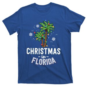 Christmas In Florida Deck The Palm Trees Family Vacation Cute Gift T-Shirt