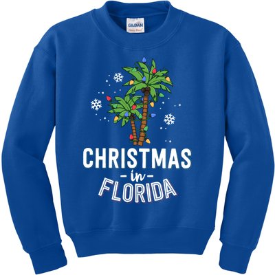 Christmas In Florida Deck The Palm Trees Family Vacation Cute Gift Kids Sweatshirt