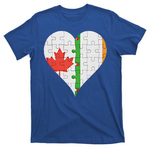 Canadian Irish Flag Heart Gift T-Shirt