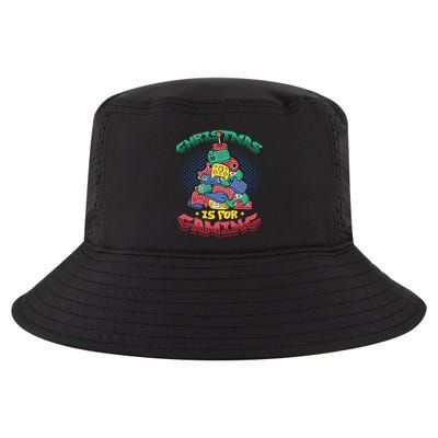 Christmas Is For Gaming Controller Christmas Tree Gamer Gift Cool Comfort Performance Bucket Hat