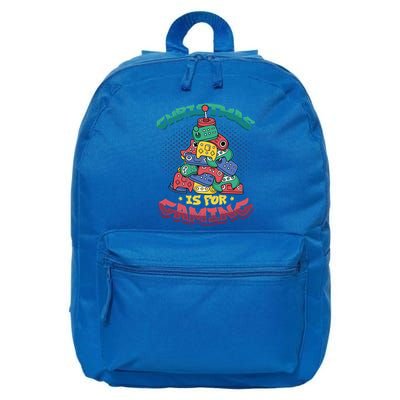 Christmas Is For Gaming Controller Christmas Tree Gamer Gift 16 in Basic Backpack