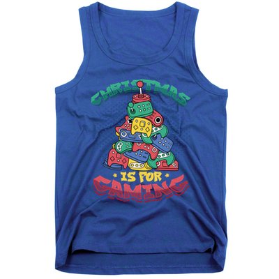 Christmas Is For Gaming Controller Christmas Tree Gamer Gift Tank Top