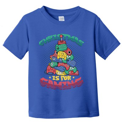 Christmas Is For Gaming Controller Christmas Tree Gamer Gift Toddler T-Shirt