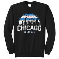 Chicago Illinois Flag Vintage Skyline Sweatshirt