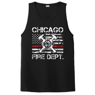 Chicago Illinois Fire Department Thin Red Line Fireman PosiCharge Competitor Tank