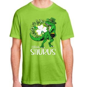 Clover Irish Flag Coins St Patricks Day Lucky Saurus Adult ChromaSoft Performance T-Shirt