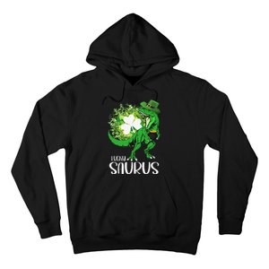 Clover Irish Flag Coins St Patricks Day Lucky Saurus Hoodie