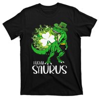 Clover Irish Flag Coins St Patricks Day Lucky Saurus T-Shirt