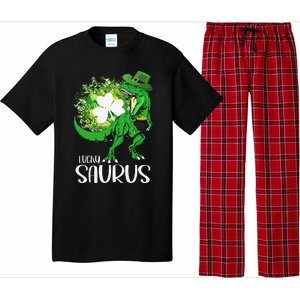 Clover Irish Flag Coins St Patricks Day Lucky Saurus Pajama Set