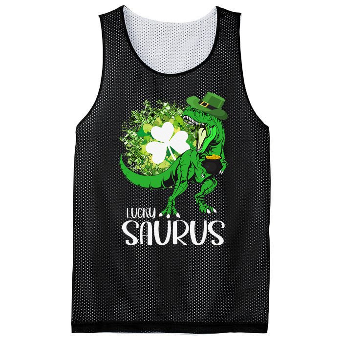 Clover Irish Flag Coins St Patricks Day Lucky Saurus Mesh Reversible Basketball Jersey Tank