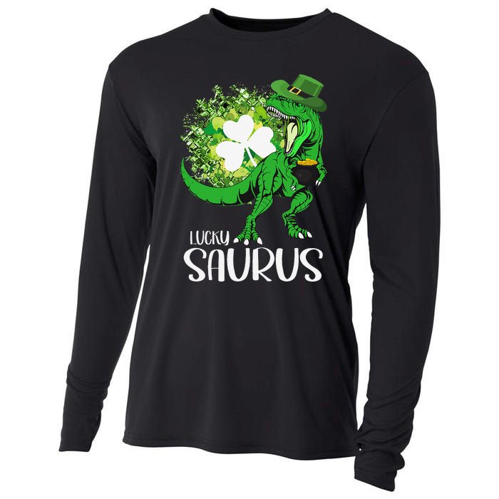 Clover Irish Flag Coins St Patricks Day Lucky Saurus Cooling Performance Long Sleeve Crew