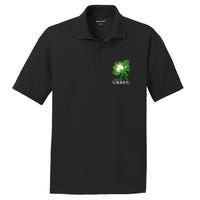 Clover Irish Flag Coins St Patricks Day Lucky Saurus PosiCharge RacerMesh Polo