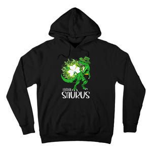 Clover Irish Flag Coins St Patricks Day Lucky Saurus Tall Hoodie