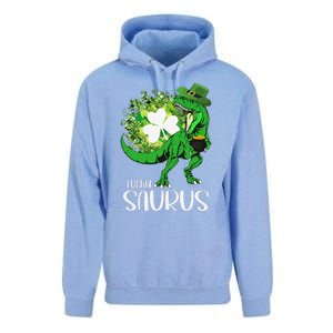 Clover Irish Flag Coins St Patricks Day Lucky Saurus Unisex Surf Hoodie