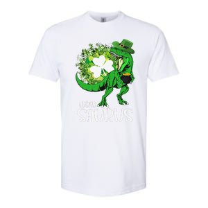 Clover Irish Flag Coins St Patricks Day Lucky Saurus Softstyle CVC T-Shirt