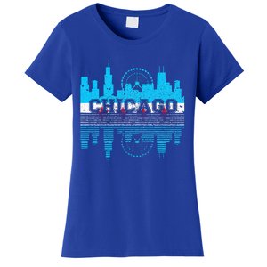 Chicago Illinois Flag City Skyline Chi Town Pride City Flag Women's T-Shirt