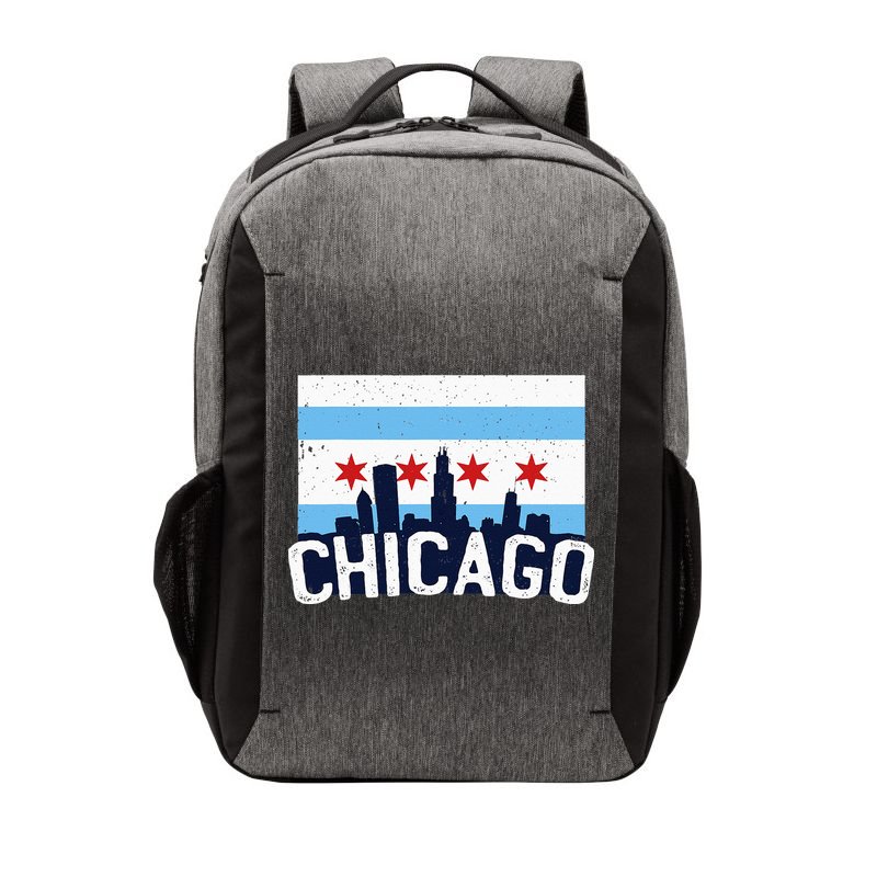 Chicago Illinois Flag City Skyline Chi Town Pride City Flag Vector Backpack