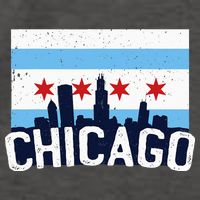 Chicago Illinois Flag City Skyline Chi Town Pride City Flag Vector Backpack