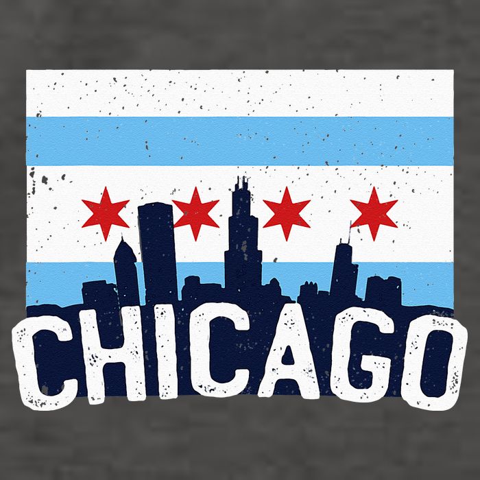 Chicago Illinois Flag City Skyline Chi Town Pride City Flag Vector Backpack