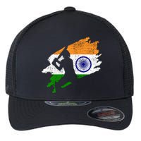 Cricket India Flag Jersey Vintage Gift Flexfit Unipanel Trucker Cap