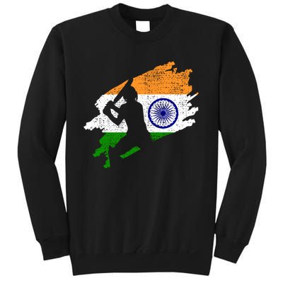 Cricket India Flag Jersey Vintage Gift Sweatshirt