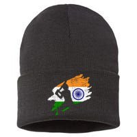 Cricket India Flag Jersey Vintage Gift Sustainable Knit Beanie