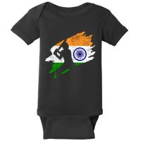 Cricket India Flag Jersey Vintage Gift Baby Bodysuit