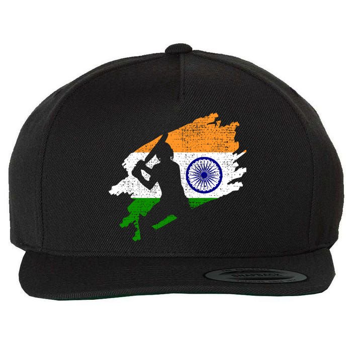 Cricket India Flag Jersey Vintage Gift Wool Snapback Cap