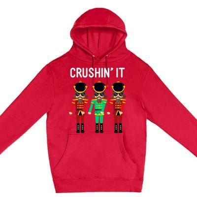 Crushin It Flossing Nutcracker Christmas Dance Premium Pullover Hoodie