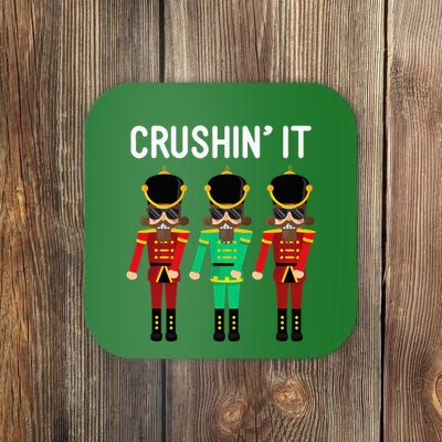 Crushin It Flossing Nutcracker Christmas Dance Coaster